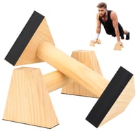 Set de bare pentru flotări Hmkesoteric din lemn, 2 bucăți, bare paralele pentru calistenică, antrenament, gimnastică, pentru utilizare în interior și exterior 1