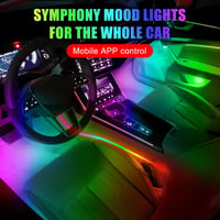 HMYC 128 LED szalag autóhoz RGB neon világítás zenei szinkronizálással 3
