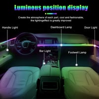 HMYC 128 LED szalag autóhoz RGB neon világítás zenei szinkronizálással 6