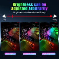HMYC 18 az 1-ben RGB LED Autó Belső Világítás - 128 Színű Akril Száloptikás Csíkok, Zene Szinkronizációval, Applikáció Vezérléssel, Univerzá 7