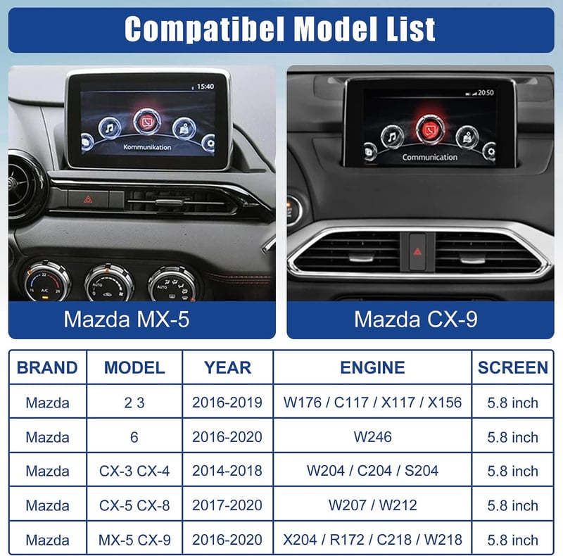 HMYC Mazda CarPlay Android Auto Retrofit Kit MZD Connect 2014-2021
