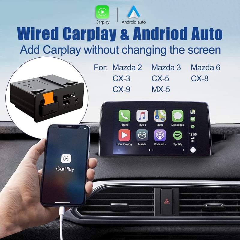 HMYC Mazda CarPlay Android Auto Retrofit Kit MZD Connect 2014-2021