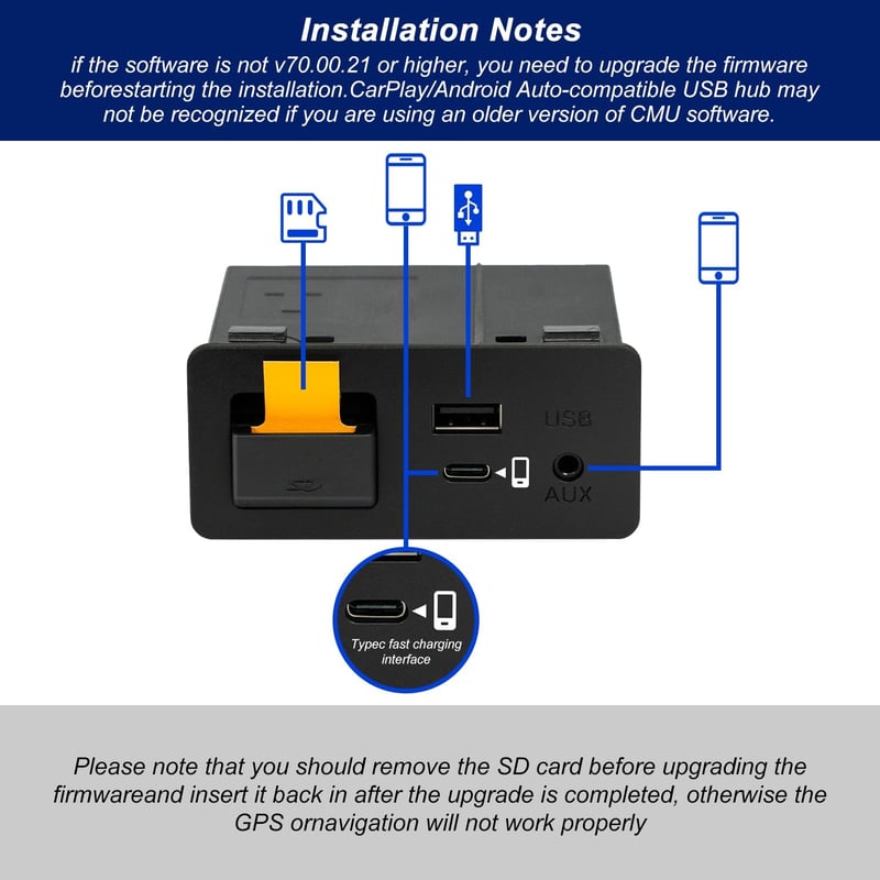 HMYC Mazda CarPlay Android Auto Retrofit Kit TK78-66-9U0C MZD Connect 2015-2020