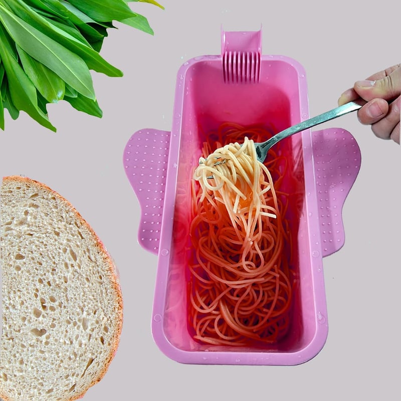 HMZXSY 2 literes mikrohullámú tésztafőző szűrővel, elefánt forma, lila