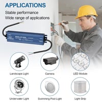 HNCY LED Tápegység 24V 200W IP67 Vízálló Transzformátor MR16 G4 5