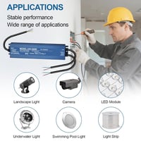 HNCY LED Transzformátor 24V 500W IP67 Vízálló Tápegység MR16 G4 GU5.3 5