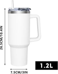 HNCY Termikus Bögre 1180ml Rozsdamentes Acél Kávés Pohár Tetővel és Szívószállal 5