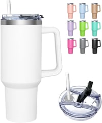 HNCY Termikus Bögre 1180ml Rozsdamentes Acél Kávés Pohár Tetővel és Szívószállal 1