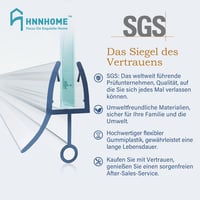 Garnitură de etanșare pentru cabină de duș HNNHOME, pentru sticlă de 4-6 mm, pentru uși drepte și curbate - 2 bucăți 9