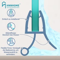 Garnitură de etanșare pentru cabină de duș HNNHOME, pentru sticlă de 4-6 mm, pentru uși drepte și curbate - 2 bucăți 2