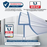 Garnitură de etanșare pentru cabină de duș HNNHOME, pentru sticlă de 4-6 mm, pentru uși drepte și curbate - 2 bucăți 5