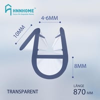 HNNHOME 870mm Zuhanyfülke Ajtó Tömítőszalag 4-6mm Üveghez 4