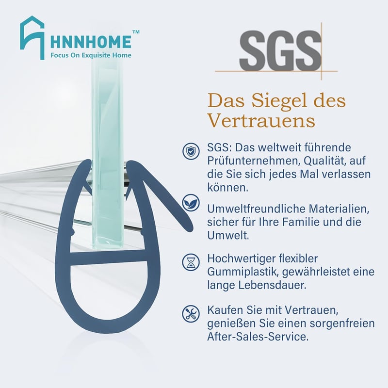 HNNHOME 870mm Zuhanyfülke Ajtó Tömítőszalag 4-6mm Üveghez