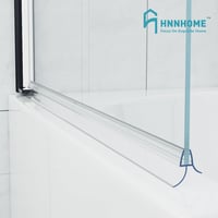 HNNHOME Átlátszó Zuhanyfülke Ajtótömítés 4-6mm Egyenes/Ívelt Üveghez, 18mm Résig, Vízálló Szigetelés Fürdőszobába, 1 Méter 10