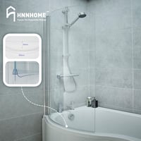 HNNHOME 1 méter ívelt zuhanykabin tömítés, 6-8 mm üveghez, 20 mm rés lezáráshoz 7