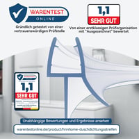 HNNHOME 1 méter ívelt zuhanykabin tömítés, 6-8 mm üveghez, 20 mm rés lezáráshoz 5