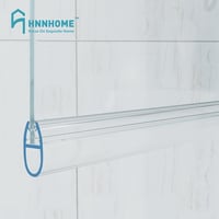 HNNHOME Zuhanyfülke Ajtótömítés 4-6 mm Üveghez - Átlátszó Zuhanykabin Szigetelőcsík 18 mm Résig - Ragasztható Vízzáró Profil 10