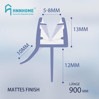 HNNHOME Tesniaca lišta na dvere sprchového kúta, spodná gumová lišta pre sklo 5-8 mm, 90 cm, tesniaci profil sprchového kúta 4