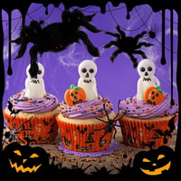 Set de decor Halloween HO-SFSM, 3 Păianjeni Păroși + 20 Păianjeni Mici 4