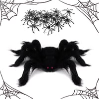 Set de decor Halloween HO-SFSM, 3 Păianjeni Păroși + 20 Păianjeni Mici 1