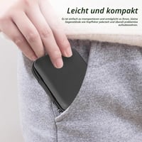 HoAha 2 ks EVA tvrdé puzdro na slúchadlá s držiakom na USB kľúč, čierne — Záhyby na produkte (stav: pozri 2. obrázok) 6