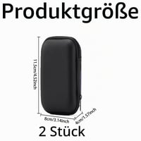 HoAha 2 ks EVA tvrdé puzdro na slúchadlá s držiakom na USB kľúč, čierne — Záhyby na produkte (stav: pozri 2. obrázok) 4