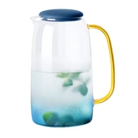 Cană din sticlă termorezistentă cu capac - Pentru limonadă, ceai, apă 1