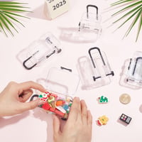 HOBBIESAY Mini kutija za pohranu u obliku kovčega, 16 komada – 5,3x3,6x10,2 cm, mali plastični kovčezi za slatkiše, poklon kutije za zabave, dekorativne kutije 3