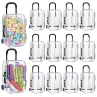 HOBBIESAY Mini kutija za pohranu u obliku kovčega, 16 komada – 5,3x3,6x10,2 cm, mali plastični kovčezi za slatkiše, poklon kutije za zabave, dekorativne kutije 1
