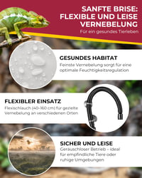 Digitálny zvlhčovač vzduchu Hobby Hygro System I pre teráriá, so 4-litrovou nádržou na vodu, hygienický a nenáročný na údržbu 3