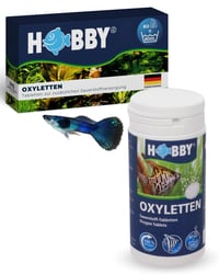 Kyslíkové tablety Hobby Oxyletten na úpravu akváriovej vody – podpora pre ryby, filtračné baktérie a rastliny – 80 ks 1