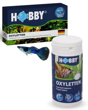 Hobby Oxyletten tablete s kisikom za obradu akvarijske vode – potpora ribama, korisnim bakterijama i biljkama – 80 kom.