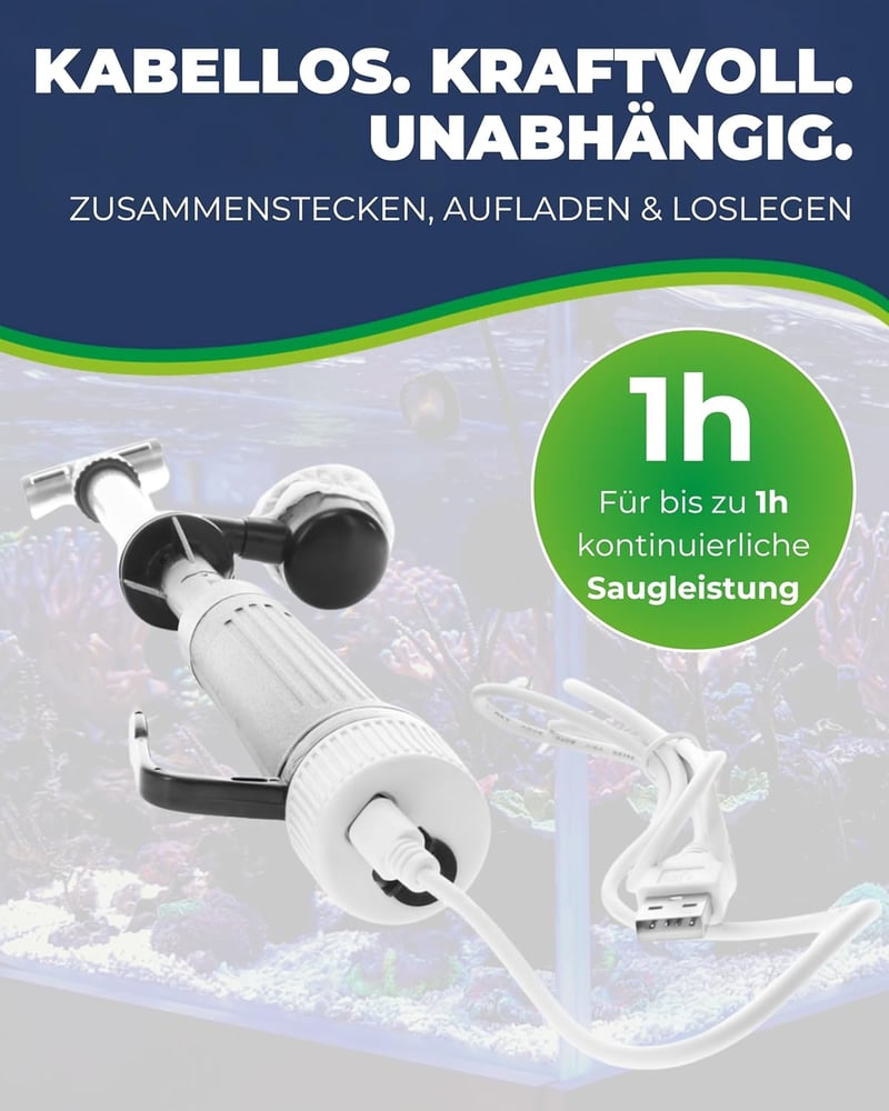 Hobby Perfektus Pro Akkumulátoros Akváriumtisztító Iszap és Szennyeződés Eltávolításához
