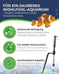 Hobby Perfektus Pro Akkumulátoros Akváriumtisztító Iszap és Szennyeződés Eltávolításához 2