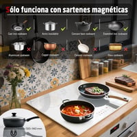 Hobsir 3 zónás beépíthető indukciós főzőlap 60 cm, 3500 W, érintésvezérlés, 9 fokozat 3