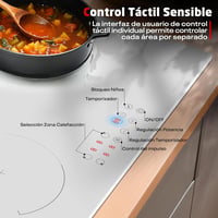 Hobsir 3 zónás beépíthető indukciós főzőlap 60 cm, 3500 W, érintésvezérlés, 9 fokozat 4