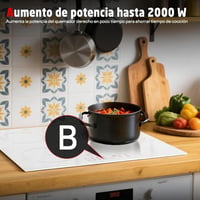 Hobsir 3 zónás beépíthető indukciós főzőlap 60 cm, 3500 W, érintésvezérlés, 9 fokozat 8