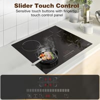 Hobsir 60 cm beépíthető indukciós főzőlap 4 zónás 3500W flexzóna érintésvezérlés - 60 CM 4 Platten 43506 5