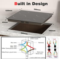 Hobsir 60 cm-es elektromos kerámia főzőlap - 4 zónás, 6000W, érintésvezérlés 5