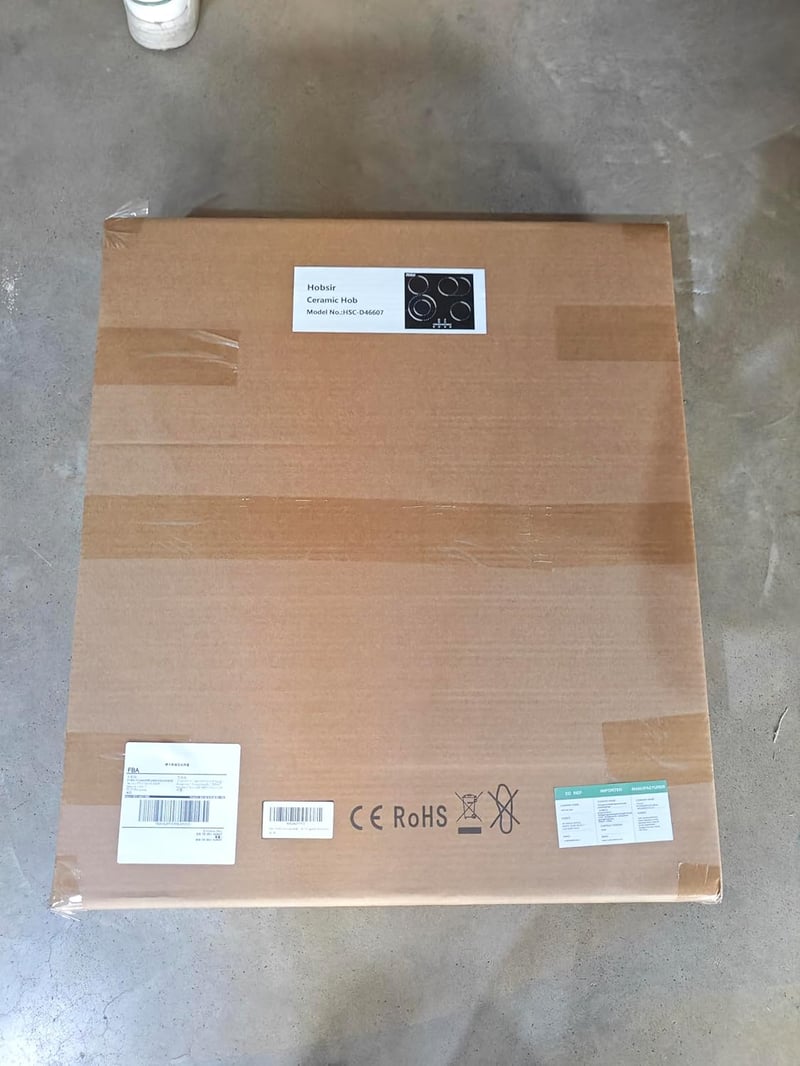 Hobsir 60 cm-es Üvegkerámia Főzőlap 4 Égővel, Bővíthető Zóna, Csúsztatható Vezérlés, Gyerekzár és 99 Perces Időzítő