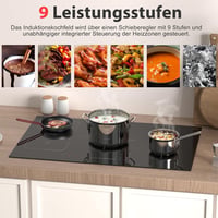 Hobsir 90 cm beépíthető indukciós főzőlap 5 zónás, grill funkcióval 2