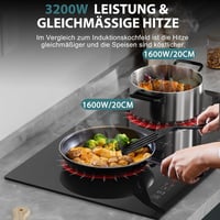 Hobsir hob Üvegkerámia Főzőlap 2 Égővel 3200W Beépíthető Asztalra Szerelhető - 60CM-602SGB1 2