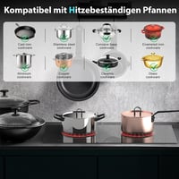 Hobsir hob Üvegkerámia Főzőlap 2 Égővel 3200W Beépíthető Asztalra Szerelhető - 60CM-602SGB1 7
