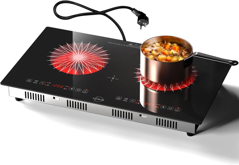 Hobsir hob Üvegkerámia Főzőlap 2 Égővel 3200W Beépíthető Asztalra Szerelhető - 60CM-602SGB1