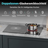 Hobsir hob Üvegkerámia Főzőlap 2 Égővel 3200W Beépíthető Asztalra Szerelhető - 60CM-602SGB1 4