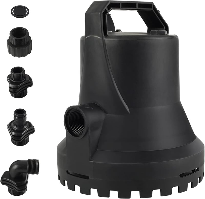 HOCANFLO 400W Automata Szennyvízszivattyú - 8000L/h Teljesítmény, 11m Emelőmagasság, Merülőszivattyú Kerti Öntözéshez, Fekete