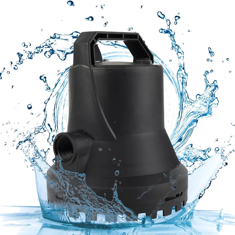 HOCANFLO 400W Automata Szennyvízszivattyú - 8000L/h Teljesítmény, 11m Emelőmagasság, Merülőszivattyú Kerti Öntözéshez, Fekete