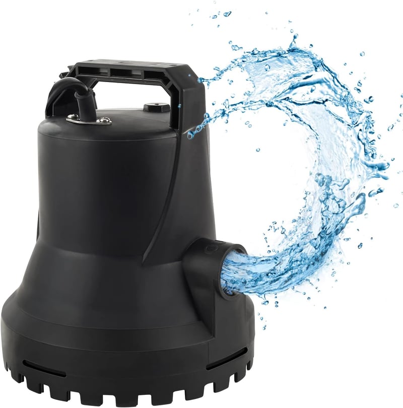 HOCANFLO 400W Automata Szennyvízszivattyú - 8000L/h Teljesítmény, 11m Emelőmagasság, Merülőszivattyú Kerti Öntözéshez, Fekete