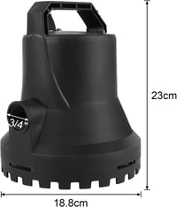 HOCANFLO 400W Automata Szennyvízszivattyú - 8000L/h Teljesítmény, 11m Emelőmagasság, Merülőszivattyú Kerti Öntözéshez, Fekete 2