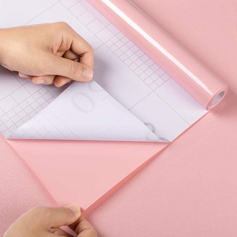Hode Gyöngyház Rózsaszín Öntapadós Tapéta - Vízálló PVC Bútorfólia 300x30cm - Konyhapult, Szekrény Dekoráció - Fényes Felület